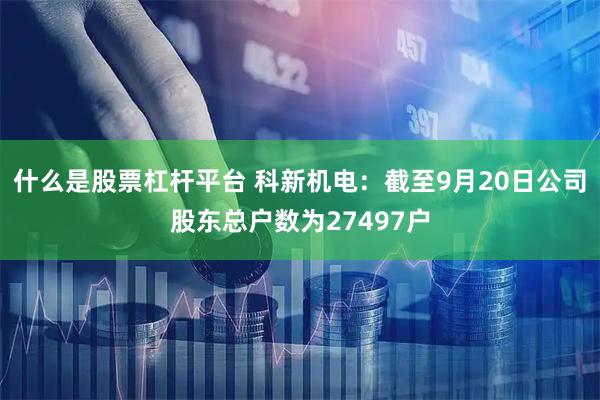 什么是股票杠杆平台 科新机电：截至9月20日公司股东总户数为27497户