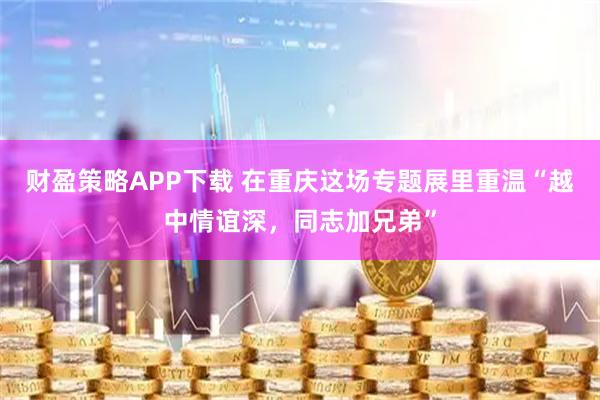 财盈策略APP下载 在重庆这场专题展里重温“越中情谊深，同志加兄弟”
